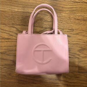 baby pink telfar bag